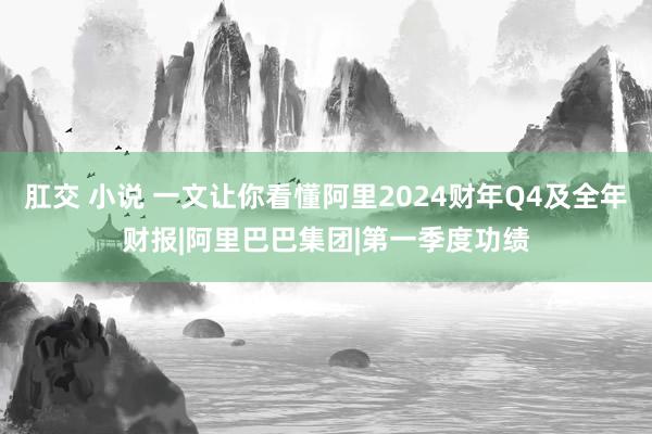 肛交 小说 一文让你看懂阿里2024财年Q4及全年财报|阿里巴巴集团|第一季度功绩